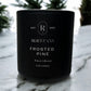 Frosted Pine Glass Candle