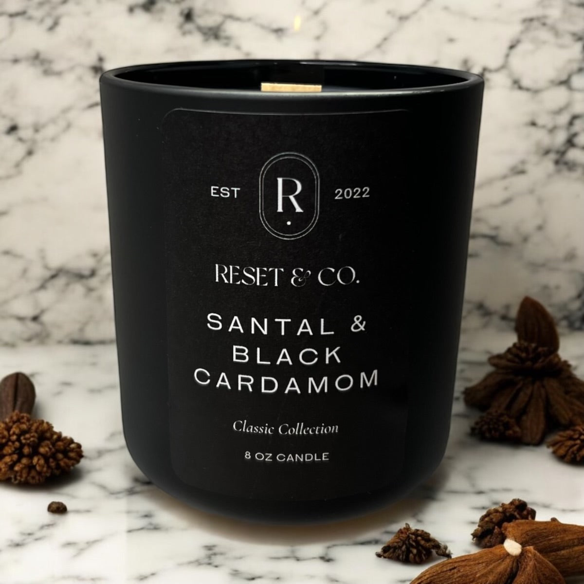 Santal & Black Cardamom Glass Candle